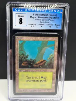 Magic MTG Forest (A) [Limited Edition Alpha] Graded: CGC 8 NM/Mint - Image 1