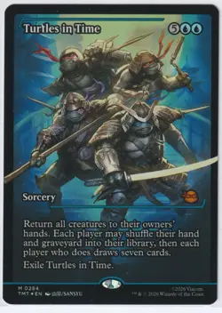Turtles in Time (Showcase) 284 TMNT Magic The Gathering M Foil NM - Image 1