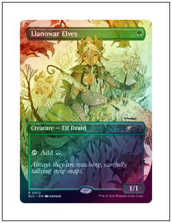 1x Llanowar Elves - Foil, Secret Lair Countdown Encyclopedia 0012, Magic MTG NM - Image 1