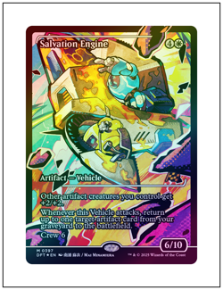1x Salvation Engine, Showcase Art Foil, Magic the Gathering, MTG NM - Image 1