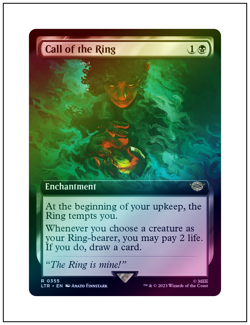 1x Call of the Ring, Extended Art Foil, LOTR, Magic MTG NM - Image 1