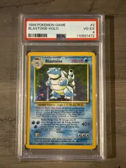 1999 Pokemon Game Blastoise Holo Card PSA 4 VG-EX - Image 1