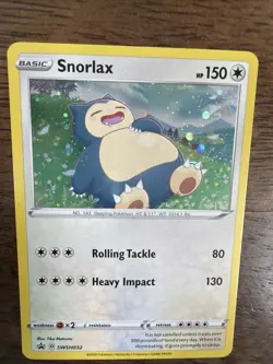 Snorlax - SWSH032 Black Star Promo - SWIRL Pokemon Card - LP - Image 5