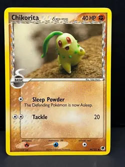 Chikorita 44/101 Common Dragon Frontiers Pokemon Lightly Played - Image 1