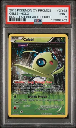 2015 POKEMON XY BLACK STAR PROMOS BREAKTHROUGH #XY93 CELEBI-HOLO PSA 9 - Image 1