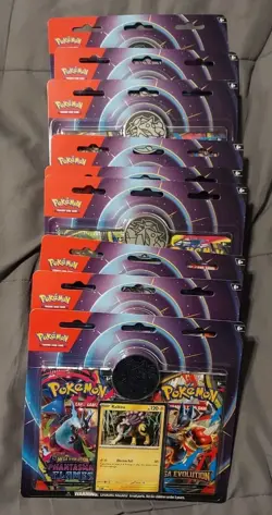 Pokemon TCG Lot Of (9) Phantasmal Flames, Mega Evolution 2 Pack Blister, Raikou - Image 1