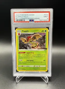 PSA 9 Pokemon TCG 2020 Flapple 022/192 Rebel Clash Gamestop Promo - Image 1