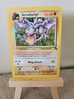 1999 Pokemon Vintage Rare Holo Stage 1 Aerodactyl (1/62) Fossil Set LP - Image 1