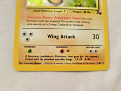 1999 Pokemon Vintage Rare Holo Stage 1 Aerodactyl (1/62) Fossil Set LP - Image 4