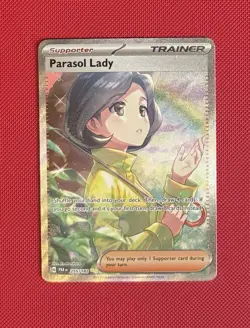 Pokemon Parasol Lady 255/182 SV04 Paradox Rift Special Illustration Rare Holo - Image 1