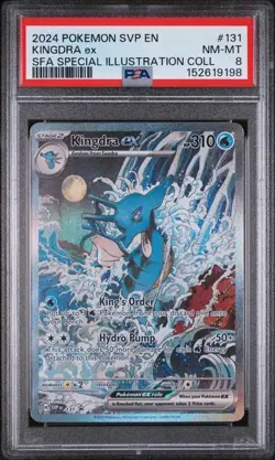 2024 POKEMON SVP EN BLACK STAR PROMO #131 KINGDRA ex PSA 8 (198 - Image 1