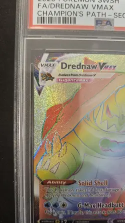 2020 Pokemon: DREDNAW VMAX #075 Secret Champion's Path PSA 9 Mint Beautiful Copy - Image 2