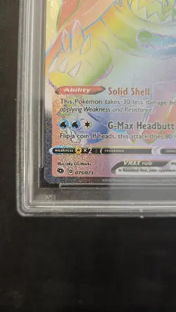 2020 Pokemon: DREDNAW VMAX #075 Secret Champion's Path PSA 9 Mint Beautiful Copy - Image 5