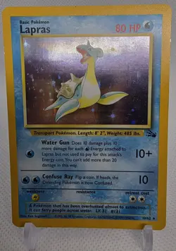Pokemon TCG Fossil Lapras Holo 10/62 - Image 1