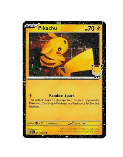Pikachu 051/162 Cosmo Holo P Pokemon Day 2026 Promo NM - Image 1