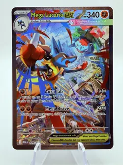 Pokemon TCG Mega Lucario EX 179/132 SIR Mega Evolutions NM - Image 1