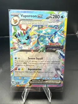 Pokemon Vaporeon EX 023/131 Prismatic Evolutions Stamp Promo Sealed - Image 2