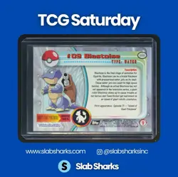 1999 TOPPS POKEMON TV ANIMATION EDITION SERIES 1 #9 BLASTOISE - Image 2