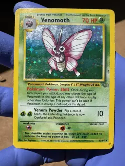 Pokemon TCG Venomoth 13/64 Jungle Holo Rare WOTC Vintage 1999 HP - Image 1