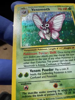 Pokemon TCG Venomoth 13/64 Jungle Holo Rare WOTC Vintage 1999 HP - Image 2