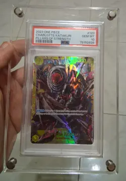 One Piece Card Game Pillars Of Strenght Charlotte Katakuri Secret PSA 10 #123 - Image 1