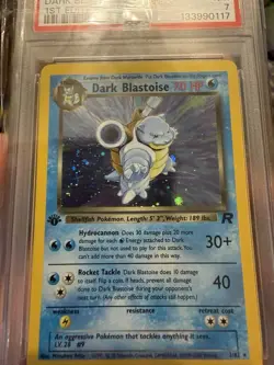 2000 POKEMON ROCKET 1ST EDITION #3 DARK BLASTOISE-HOLO PSA 7 (no Swirl) - Image 2