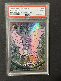 2000 Topps Chrome. Venomoth Pokemon T.V. Spectra. RARE! PSA 10! - Image 1