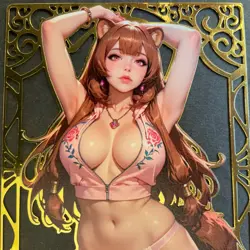 Goddess Story Gold METAL Card - Serial Number #/100! Anime Waifu - Raphtalia - Image 2