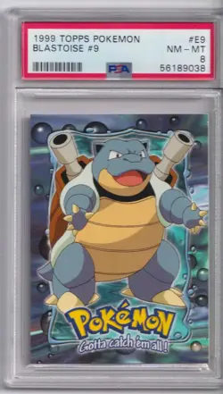 Pokemon-1999 TOPPS Blastoise #9 PSA 8 (514) - Image 1