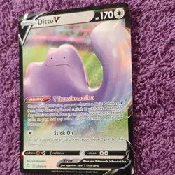 Pokemon Ditto V 050/072 Shining Fates Ultra Rare Full Art Holo 170 HP 2021 - Image 2