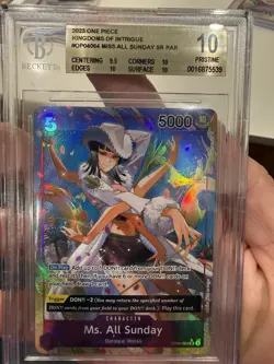One Piece Kingdoms of Intrigue Ms. All Sunday AA OP04-064 Pristine BGS 10 - Image 1