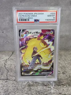 PSA 10 Pikachu VMAX 223/184 VMAX Climax Holo GEM-MINT Japanese Pokemon Card - Image 1