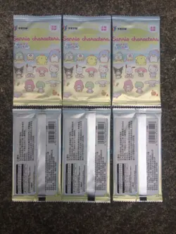 6x pack LIFE KABAO Sanrio trading cards, Official kuromi, hello kitty, my melody - Image 1