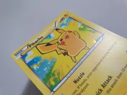 Pokemon TCG Pikachu 42/146 XY Base Set LEGO Movie Promo Cosmo Holo Card 2014 - Image 3