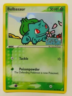 Bulbasaur 45/100 Stamped Reverse Holo EX Crystal Guardians Pokemon Card 2006 - Image 3
