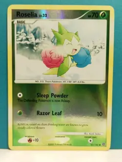 Roselia 62/132 - Secret Wonders Reverse Holo Diamond & Pearl Pokemon Card 2007 - Image 1