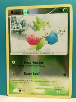 Roselia 62/132 - Secret Wonders Reverse Holo Diamond & Pearl Pokemon Card 2007 - Image 3