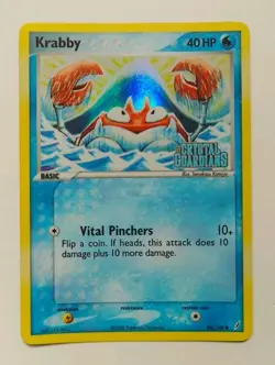 Krabby 54/100 Stamped Reverse Holo EX Crystal Guardians Pokemon Card 2006 - Image 3