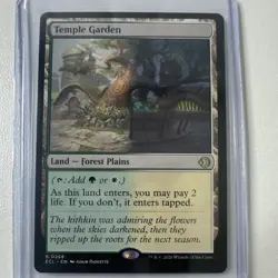 Wizards of the Coast Temple Garden Land Regular White Green 0268 Adam Paquette - Image 1