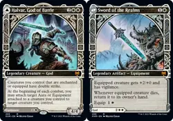 Halvar, God of Battle // Sword of the Realms - Showcase Kaldheim Magic mtg LP - Image 1