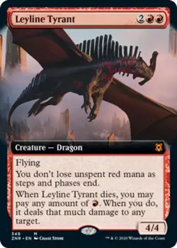 Leyline Tyrant - Foil - Extended Art Zendikar Rising Magic mtg Light Play, x1 - Image 1