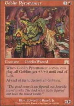 Goblin Pyromancer - Foil Onslaught Magic mtg Moderate Play, English x1 - Image 1
