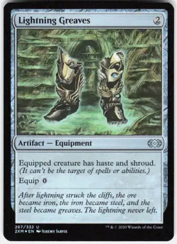 Lightning Greaves (Foil) U Double Masters 267 NM - Image 1