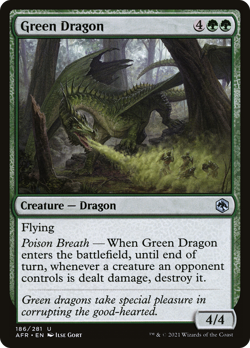 Green Dragon #186 | NM FOIL | Adventures in the Forgotten Realms Magic MTG - Image 1