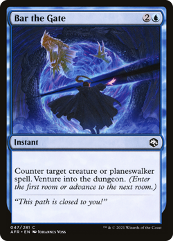 Bar the Gate #47 | Near Mint FOIL | Adventures in the Forgotten Realms Magic MTG - Image 1