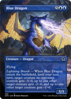 Blue Dragon (BORDERLESS) #289 | NM | AFR Magic MTG - Image 1