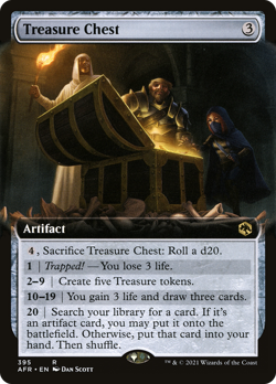Treasure Chest (EXTENDED ART) #395 | NM FOIL | AFR Magic MTG - Image 1