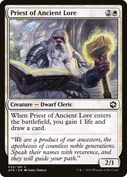 Priest of Ancient Lore #35 | NM FOIL | AFR Magic MTG - Image 1