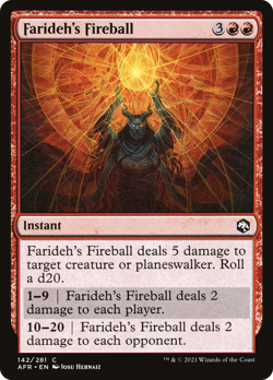 Farideh's Fireball #142 | NM FOIL | Adventures in the Forgotten Realms Magic MTG - Image 1