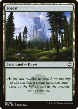 Forest #278 | Near Mint FOIL | Adventures in the Forgotten Realms Magic MTG - Image 1